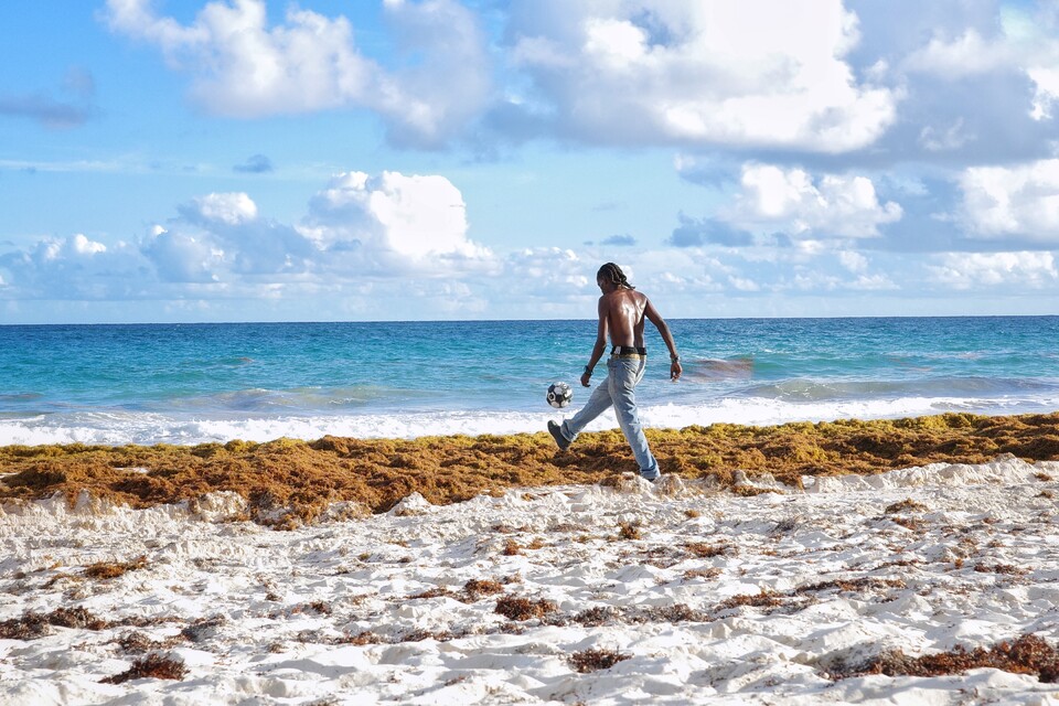 2025-12-26 - Sharpening those Football Skills at Crane Beach, Barbados